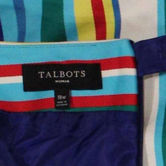 Talbots Bold Stripe Skirt - Sz 18 - Picture 3 of 4